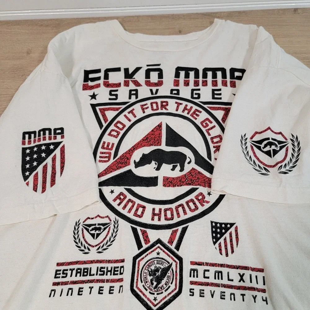 Ecko Unltd MMA Savage T Shirt Mens Size 3XL Graphic Tee Y2K Streetwear‎ Grunge